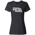 thumbnail image 3 of Inktastic Nebraska Silhouette Mandala Women's T-Shirt, 3 of 5