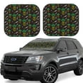 thumbnail image 2 of Bingfone Pineapples Windshield Sun Shade 2-Piece Foldable Car Front Window Sunshade for Most Sedans SUV Truck-Medium, 2 of 7