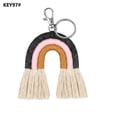 thumbnail image 5 of Porte-clés Arc-en-Ciel Tissé Mignon Boho Fait Main pour École Sac à Main, 5 of 5