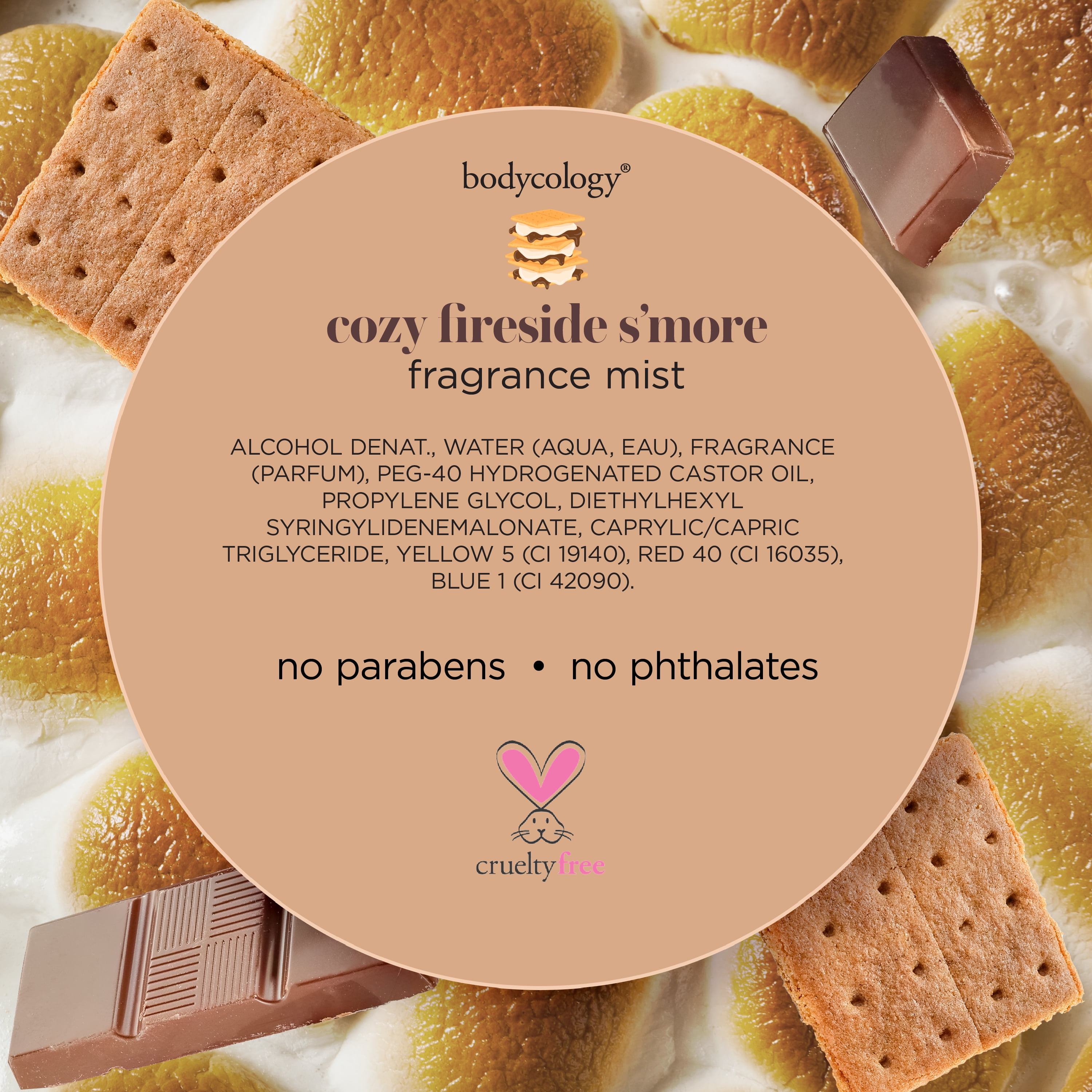 Bodycology Fragrance Body Mist, Cozy Fireside S'more, 8 fl oz
