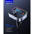 thumbnail image 2 of Transmisor FM Bluetooth GUANDA para coche con carga rápida de 18 W, 2 of 7