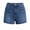 Dark Blue, variant on Dvprdro Womens Solid High Waist Denim Shorts Elastic Waist with Pockets Loose Fit Summer Jean Shorts