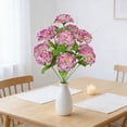thumbnail image 6 of 12 Stems Artificial Carnation Bouquet, Realistic Fabric Flowers for Wedding Decor, Home Table Centerpieces and Office Plants, No Watering Needed, Red, Pink, Yellow, Orange, Purple, 6 of 6