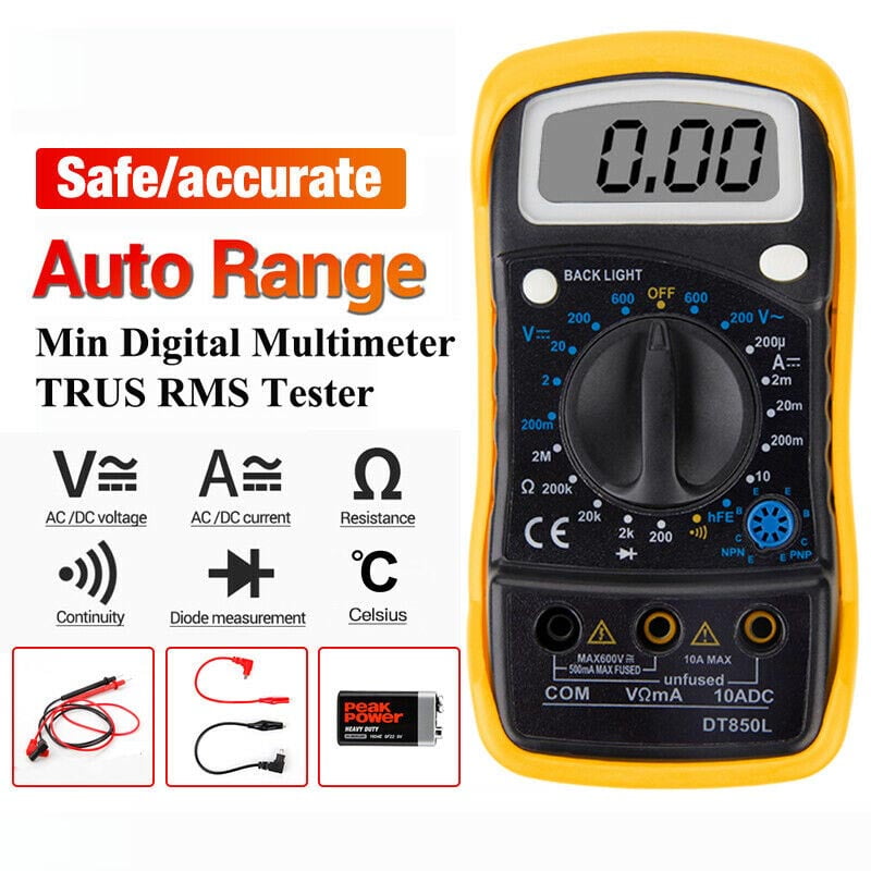 CALIDAKA Digital Multimeter DC AC Voltmeter Electric Tester Ohmmeter with Diode and Continuity Detector,APP Control Handheld Tester Measures Ohm Volt Amps Test Meter CALIDAKA Digital Multimeter DC AC Voltmeter Electric Tester Ohmmeter with Diode and Continuity Detector,APP Control Handheld Tester Measures Ohm Volt Amps Test Meter