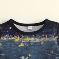 thumbnail image 3 of Gibobby Blusas De Moda Verano niños pequeños niñas manga corta estrellado estampados Casual Tops para niños ropa(Azul marino, 18-24 Meses), 3 of 5