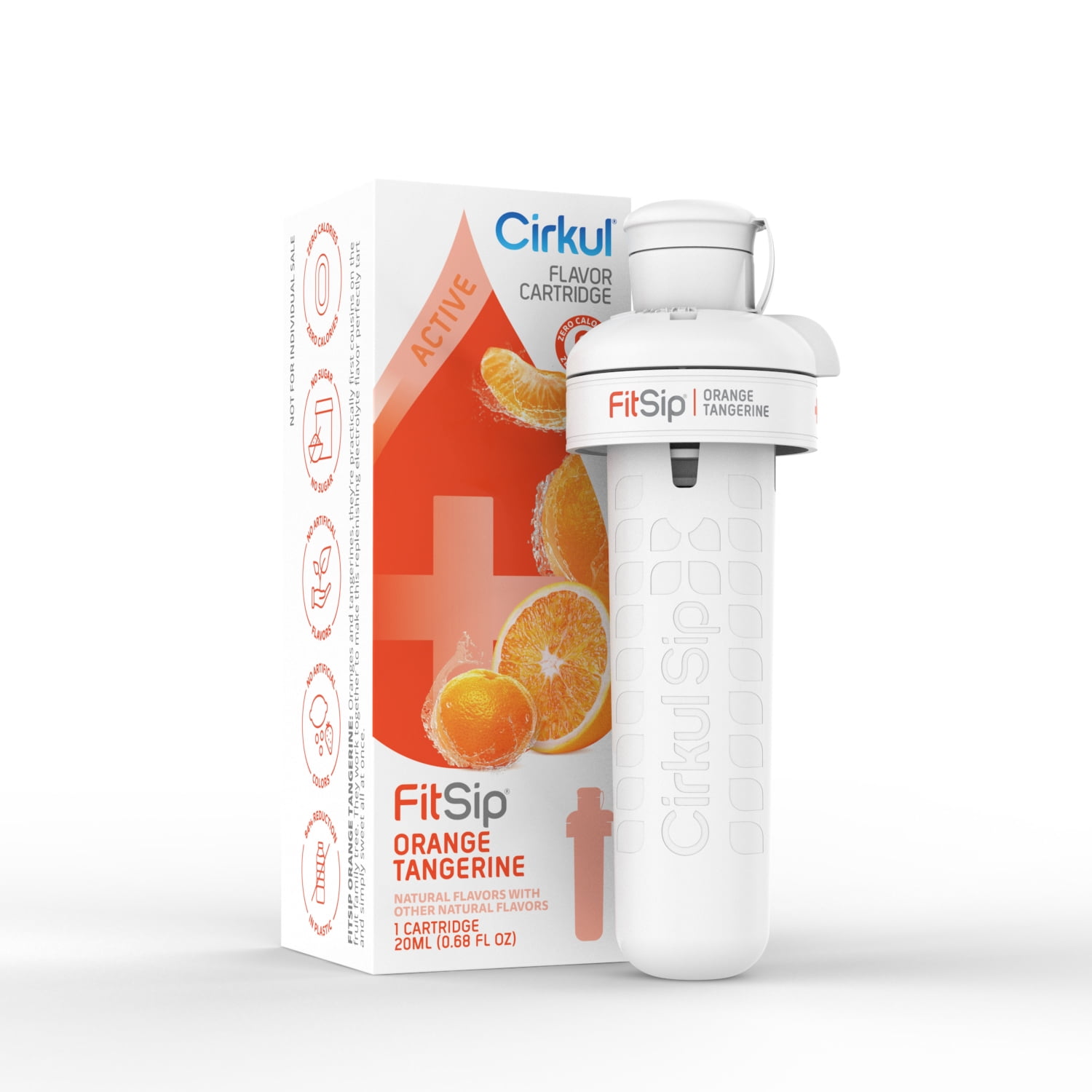 Cirkul FitSip Orange Tangerine Water Flavor Cartridge, Drink Mix, 1-pack