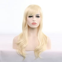 DOPI 70cm Women's Heat Resistant Hair Blonde Long Curly Full Wig