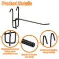 thumbnail image 3 of Uxcell 10 Pcs Ganchos de Pared de Rejilla 6 pulgadas Ganchos de Exhibición para Accesorios de Pared de Rejilla Negro, 3 of 7