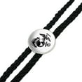 thumbnail image 2 of Marine Corps USMC Black on White Eagle Globe Anchor Officially Licensed Western Southwest Cowboy Necktie Bow Bolo Tie, 2 of 4