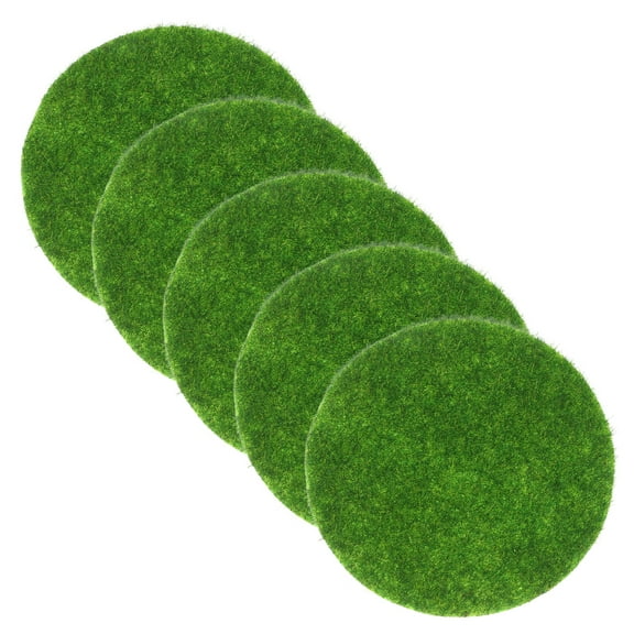 5 Pcs Artificial Landscape Decorations Garden Grass Tiles Moss for Indoor Plants Faux Green