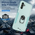 thumbnail image 2 of Nalacover Heavy Duty Case for Samsung Galaxy A13 5G with Rotated Ring Holder Kickstand Bracket, Military Grade Rugged Cover with Magnetic Car Mount TPU Shockproof Lens Protective Case, Green, 2 of 8