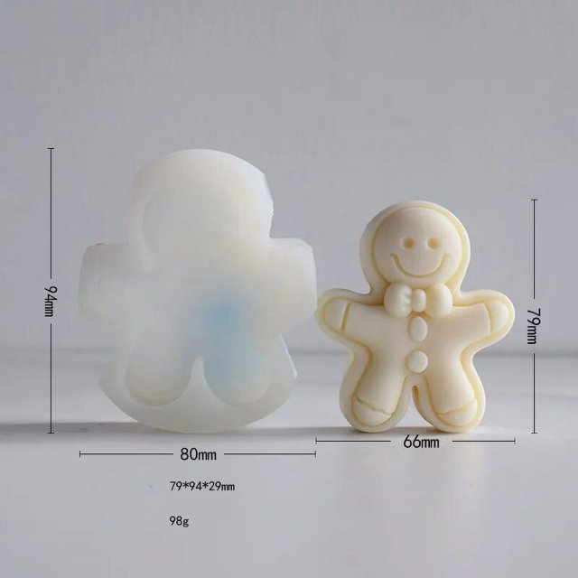 Juego de fabricación de velas de alce de árbol de Navidad, muñeco de nieve, pan de jengibre, jabón de animales, molde de silicona de resina, regalo de Festival de Chocolate de Santa Claus