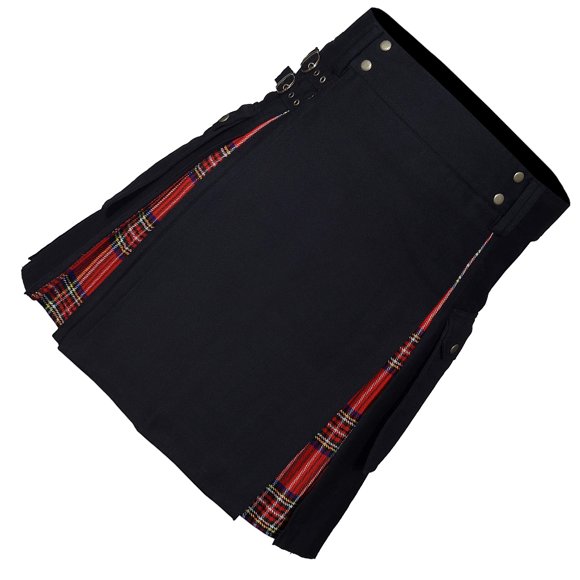 juguse Kilt Écossais pour Hommes - pour Jeux et Fêtes Fabriqué avec des Matériaux Fabriqué avec des Matériaux de Haute Qualité Plissé Décontracté Rouge plus Noir G