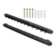 thumbnail image 1 of jinwen Billiard Pool Cue Rack Wooden Pool Cue Holder with 12 Cue Clips Lightweight Pool Cue Wall Rack for Community Center Game Room Black, 1 of 9