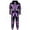 Black, variant on Krdevn Kids Halloween Neon Gradient Skeleton Hooded Full Zip Jumpsuit Unisex Cosplay with Side Pockets 5-6 Years,Black