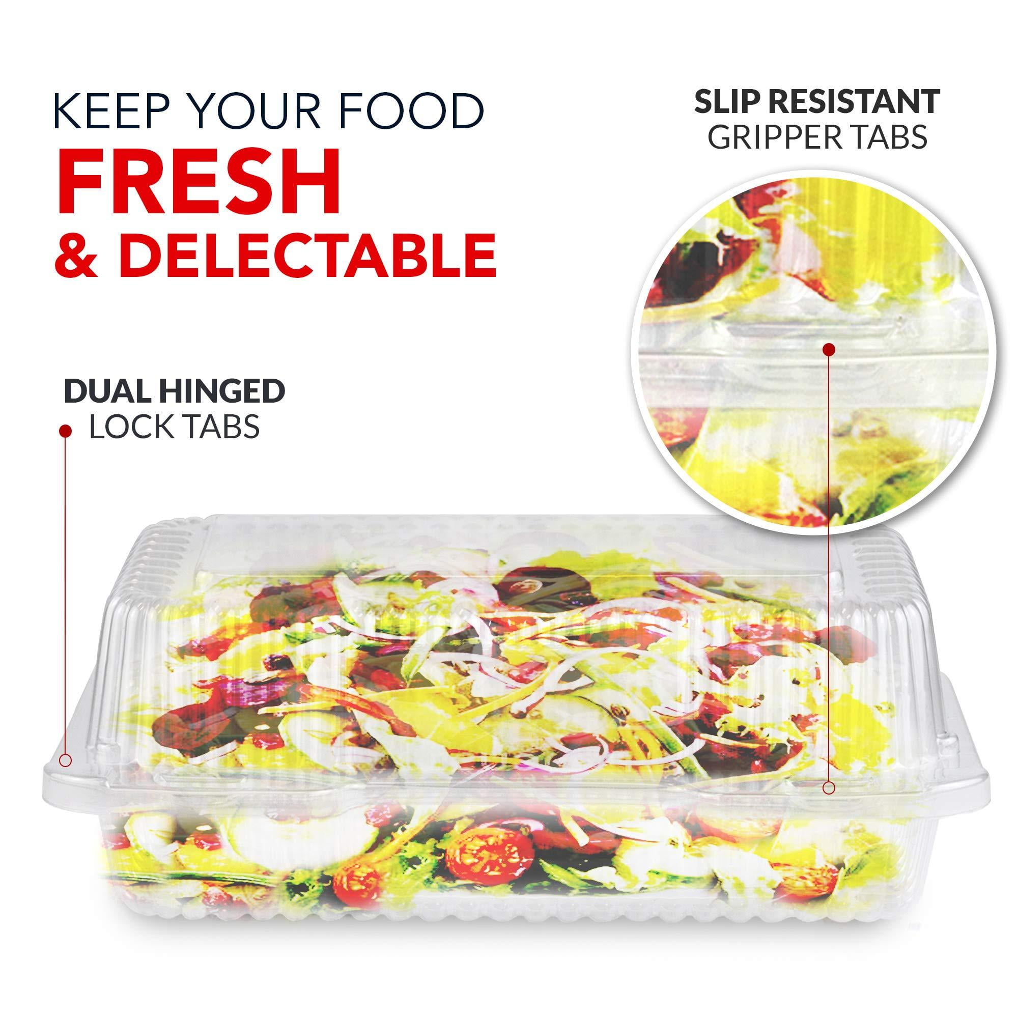 500 Clear Plastic Clamshell Containers 5.3x4.7x2.8 - Disposable Food Boxes