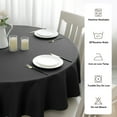 thumbnail image 3 of Romanstile 2pack Round Tablecloth 60inch Black Polyester Table Cloths Wrinkle Resistant Washable Fabric Table Cover for Wedding Party Restaurant Buffet Table, 3 of 8