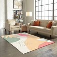 thumbnail image 1 of Plant Leaves Large Area Rugs, Abstract Art Runner Rugs, Non-Slip Floor Throw Mat, Rectangle Carpet for Living Room, Bedroom, Hallway Front Entrance, Kitchen, Dining, 5' x 7', 1 of 7