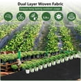 thumbnail image 3 of 4x100ft 5.8oz premium weed barrier fabric para garden, lawn, driveway - high permeability para outdoor weed control, 3 of 7