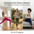 thumbnail image 7 of COUVER Women's Seamless 4-Way Stretch Performance Yoga Leggings, Coral, 7 of 7
