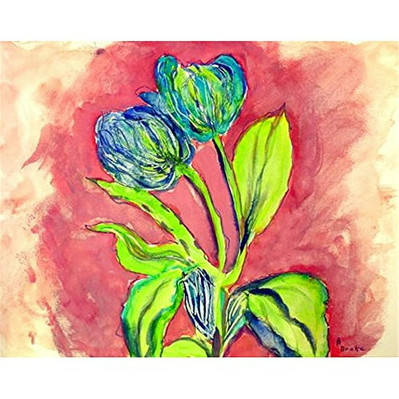 Betsy Drake PM342 Tulips in Peach Place Mat - Set of 4