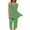 Green, variant on Tnhcen Women's Casual Print Sleeveless Crewneck Sleepwear Set Tank Top & Capri Pants Pajama S-2XL Soft Polyester Spandex Lounge Wear