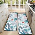 thumbnail image 4 of Kitchen Rugs Sets Of 2,Pioneer Flower Floral Print Pattern Anti Fatigue Kitchen Mat Rugs Non Slip Washable,Decorative Kitchen Floor Mats for Kitchen,Sink,Laundry,17"x47"+17"x47", 4 of 5