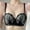 Black BKS, variant on T Shirt Bra Women’s Underwear Lace Gathered No Underwire Bras Solid Color Thin Brassiere Loose Casual Wear White M