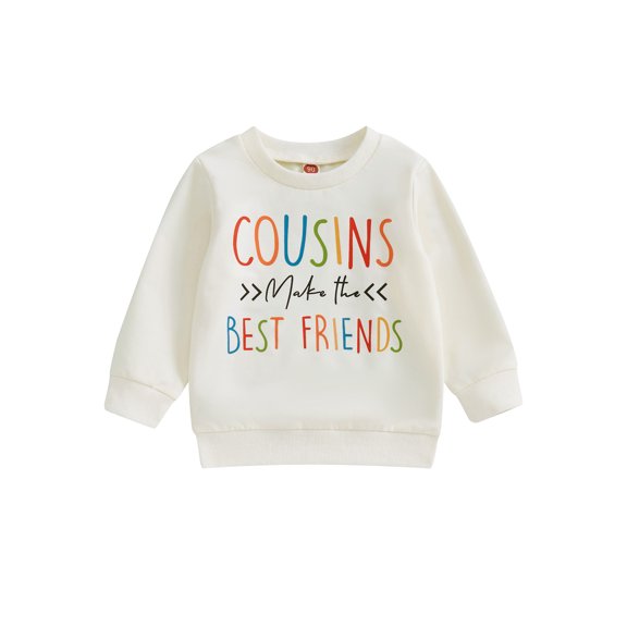 Kids Little Boys Girls Fall Sweatshirt, 18 24 Months 2T 3T 4T 5T 6T Long Sleeve Crew Neck Letters Print Hoodie Pullover Clothes