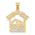 thumbnail image 4 of FB Jewels 14K Yellow Gold Swimmer In Frame Pendant, 4 of 4