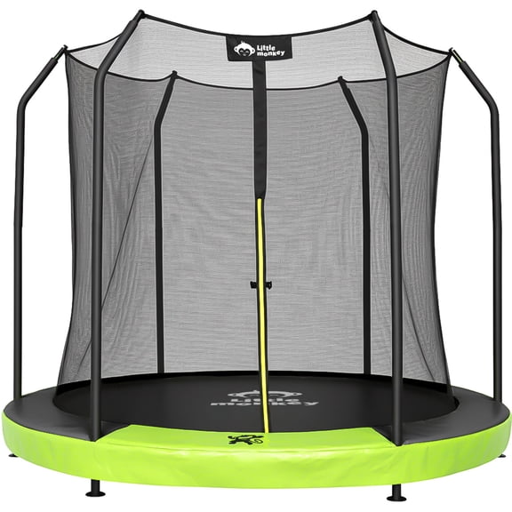Trampolin 8ft 2m Brincolin Littel Monkey Empotrado Malla Seguridad Niños