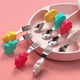 thumbnail image 4 of Juego De Cuchara Y Tenedor De Silicona Para Bebé, Vajilla De Alimentación De Bebé De Animales De Dibujos Animados Para Niños, Tenedores De Cuchara De Entrenamiento Para Aprender A Comer, 2 Uds. Moyic BA001334-05, 4 of 6