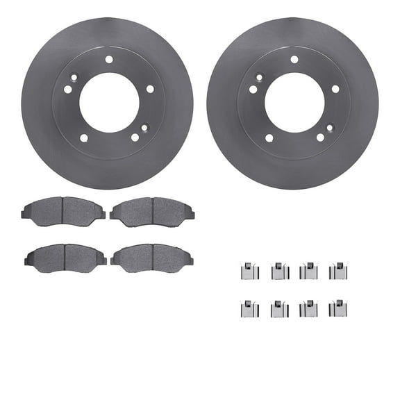 Dynamic Friction Company Front Brake Rotors with 5000 Advanced Brake Pads includes Hardware 6512-21074