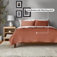 thumbnail image 6 of Mainstays Garment Washed Striped Pillow Sham, Standard, Terracotta Orange, 1 Pack, 6 of 7