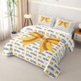 thumbnail image 3 of Manfei Cartoon Softball Bowknot Quilt Full For Kids,Cute Coquette Bow Print Full Bedspread Sets For Girls,3 Pieces, 3 of 7