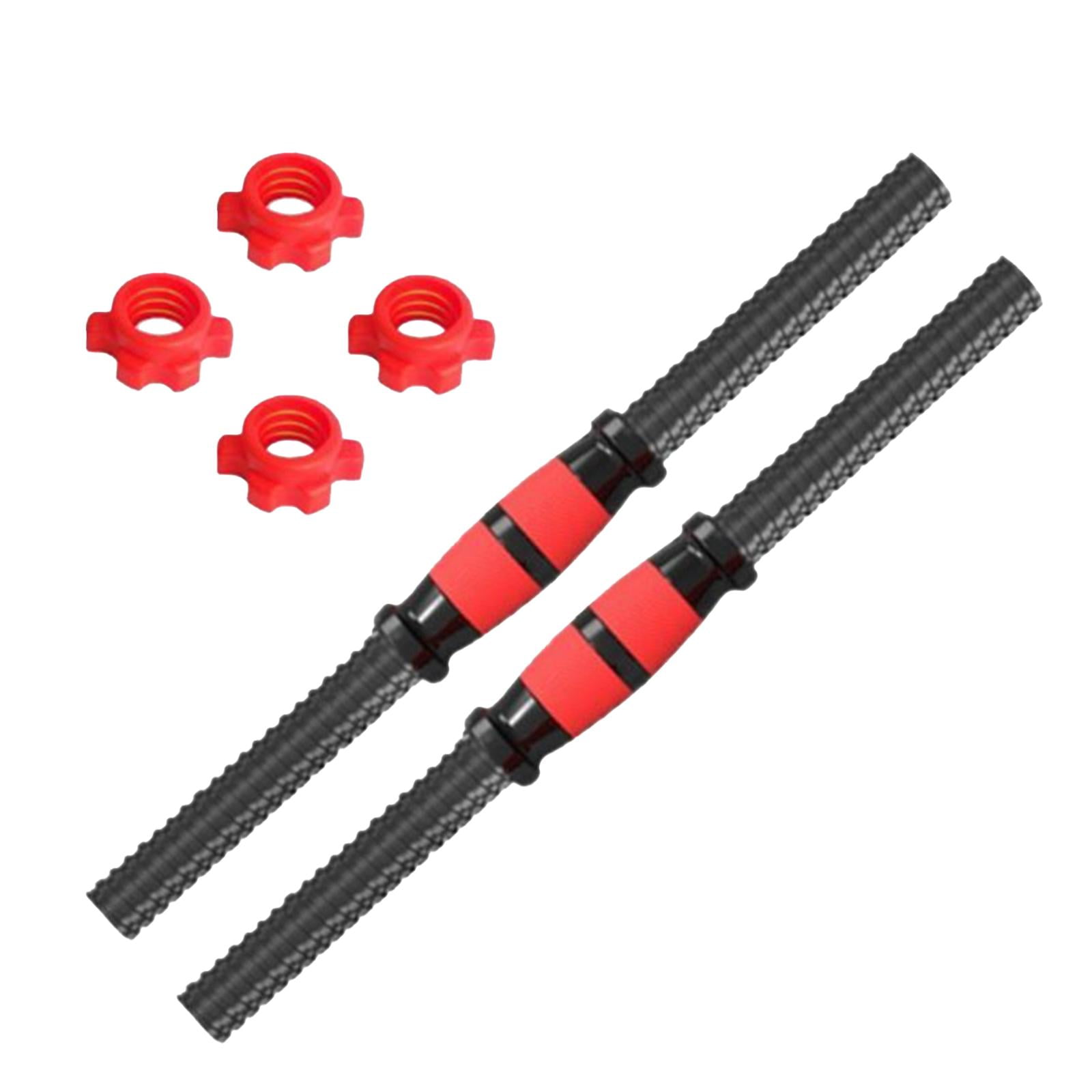 Baoblaze 2 Pieces Dumbbell Handle Threaded Barbell Bar for Home Strength Training Gym 35cm