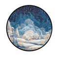 thumbnail image 2 of 36.2 Inch Round Floor Mat Winter Fairyland Scene Carpet Decor Rug for Living Room Bedroom, 2 of 6