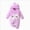 Purple, variant on 12-18 Months Newborn Babys Hooded Jumpsuit Warm Long Sleeved Bodysuit One-Piece Romper Newborn Pajamas