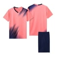 thumbnail image 4 of HAOTAGS Soccer Jerseys for Teen Boys(4-14), 2pc Outfits Youth School Training Uniform Basketball Sport Short Set Pink, 4 of 5