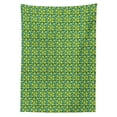thumbnail image 2 of Lemons Tablecloth, Fresh Summer Art Design Lime and Pepper Mint and Polka Dots Repetition, Rectangle Satin Table Cover for Dining Room and Kitchen, 60" X 84", Apple Green and Seafoam, by Ambesonne, 2 of 2