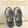 thumbnail image 2 of Fotbe Whimsical Goat Artist Pantuflas Peludas para Mujer con Estampado, Zapatillas de Peluche, Zapatos de Invierno para Casa, Uso Interior y Exterior-Large, 2 of 8
