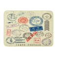 thumbnail image 1 of LADDKE Postage Document Stamp Great for Vintage Designs Shape Antique Approve Doormat Floor Rug Bath Mat 23.6x15.7 inch, 1 of 1