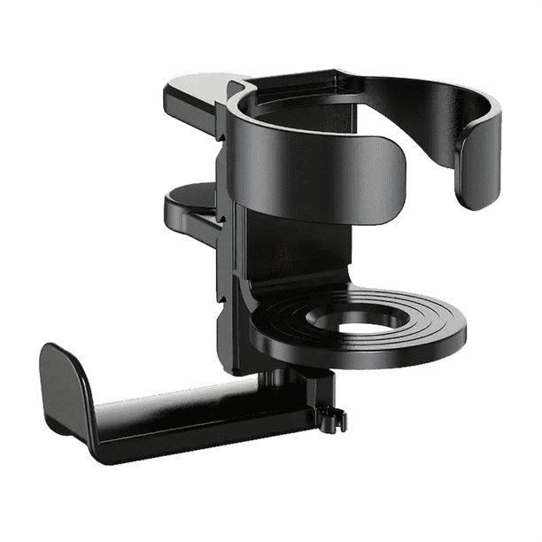 Portavasos de Escritorio Portátil 2 en 1, Soporte Ajustable Antideslizante para Auriculares, Accesorios de Escritorio, Soporte con Abrazadera con Clip en el Brazo