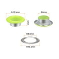 thumbnail image 2 of 200 Set Round Grommets 8mm Dia Metal Eyelets with Washers for Scrapbooking Shoes Clothes Leather Canvas, Neon Green, 2 of 6