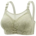 thumbnail image 1 of FhsagQ Bra Bras for Women Plus Size with Robe Women's Large Size without Steel Rings Comfortable and Breathable Gathered Lace Lingerie Large Chest Small Women's Bra Green 42, 1 of 4