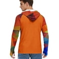 thumbnail image 5 of Men's UPF 50+ Sun Protection Hooded Shirt with Integrated Face Cover Long Sleeve Lightweight Rash Guard Shirts for Fishing Hiking Camping Or Outdoor Sports Wine XL, 5 of 5