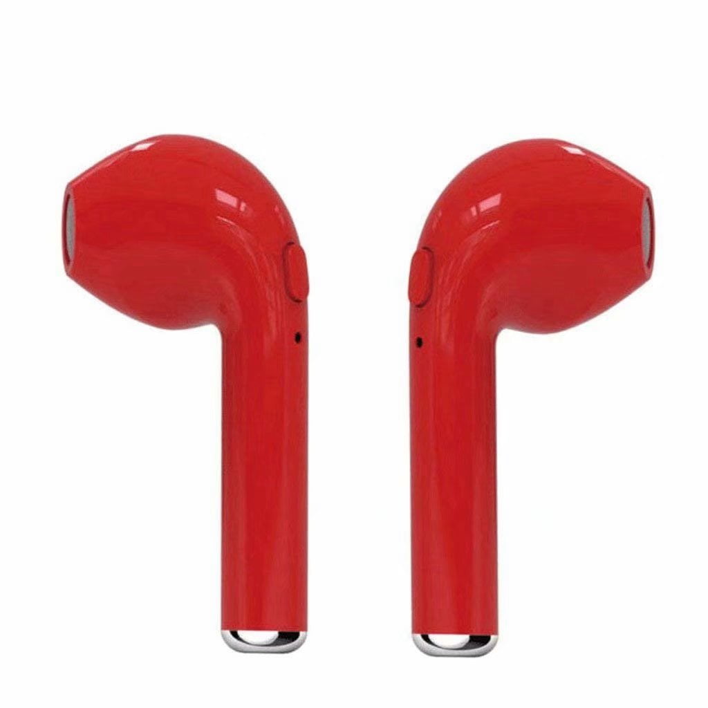 VicTsing Wireless Earbuds Mini HBQ i7 Binaural Bluetooth Headphones Wireless Headphones Sport In-Ear with Mic Noise Canceling Hands-Free Stereo Headset-Red