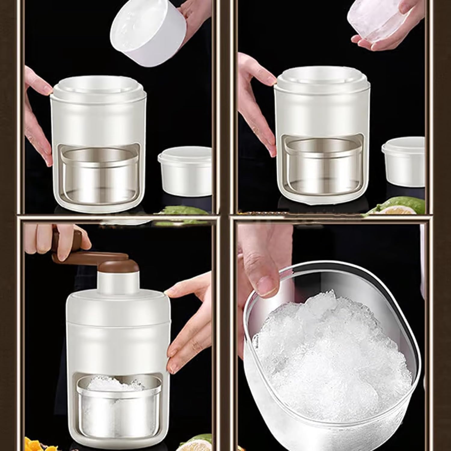 2025 New Arrival Household Mini Ice Shaver Crusher, Manual Ice Crusher for Snow Cones and Slushies, Portable Smoothie Maker 1PCS