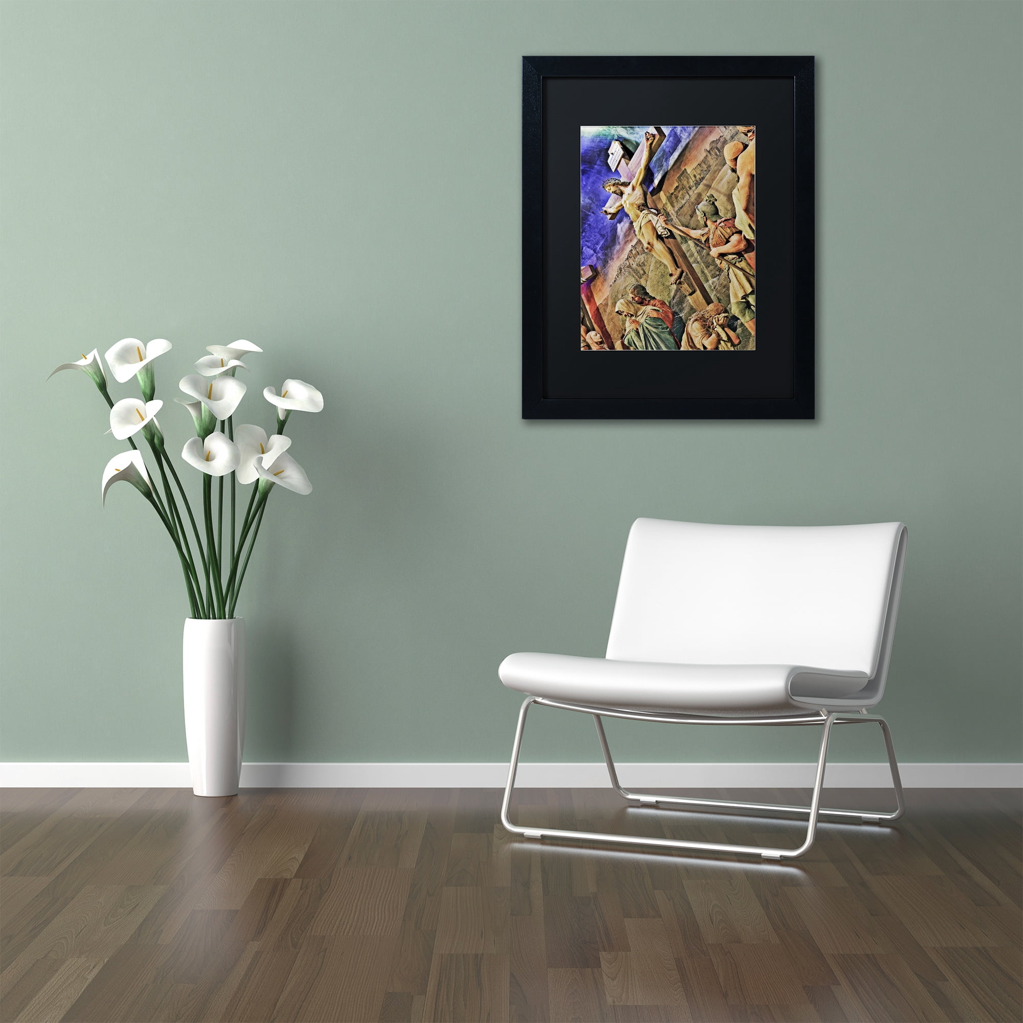 Trademark Fine Art "The Urban Sea" Canvas Art by Dave MacVicar, Black Matte, Black Frame