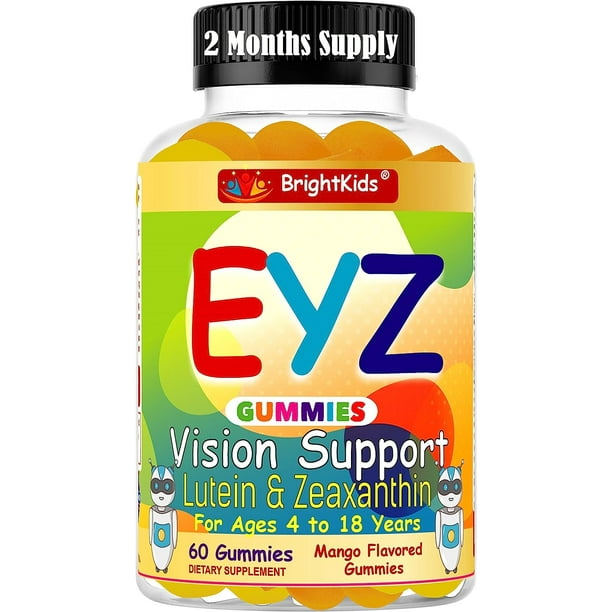 Lutein & Zeaxanthin Eye Vitamins for Kids, Delicious Vegan Eye Health